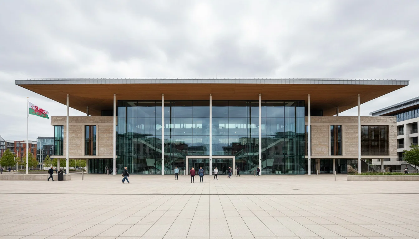 The Senedd building in Cardiff Bay where the greyhound racing bill was debated